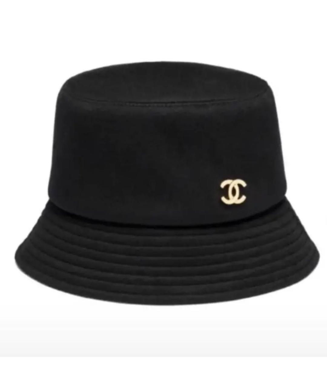 CHANEL Черная хлопковая панама, фото 3