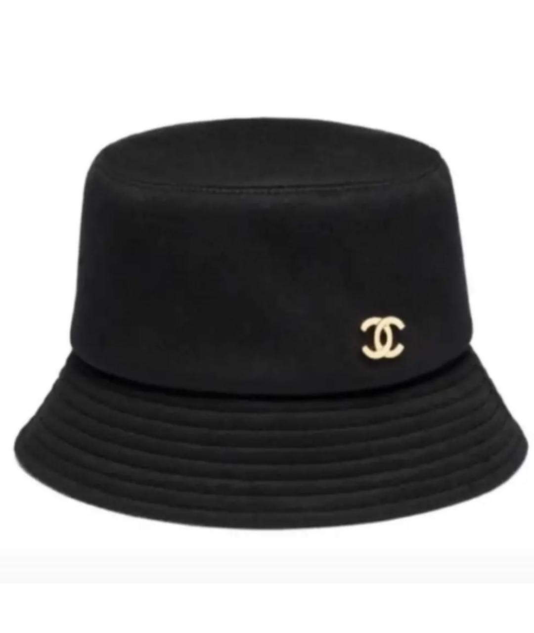 CHANEL Черная хлопковая панама, фото 2