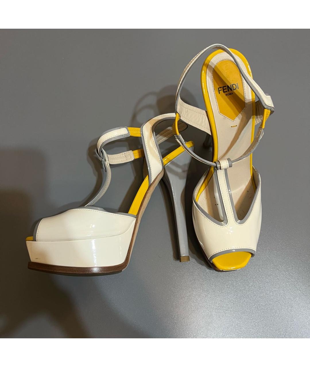 FENDI Босоножки из лакированной кожи, фото 6