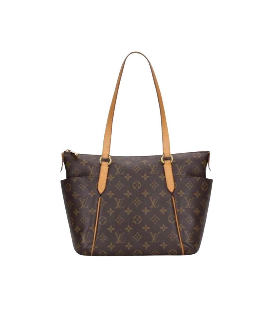 LOUIS VUITTON Коричневая сумка тоут из канвы, фото 8