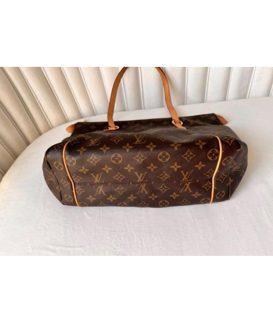 LOUIS VUITTON Коричневая сумка тоут из канвы, фото 3