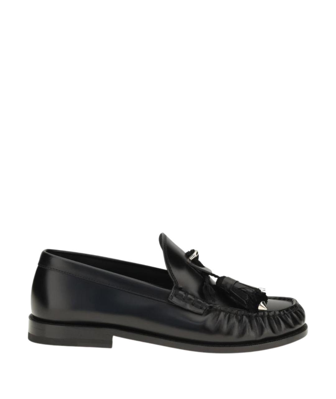 CHRISTIAN LOUBOUTIN Черные кожаные лоферы, фото 1