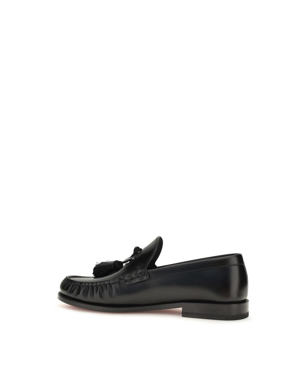 CHRISTIAN LOUBOUTIN Черные кожаные лоферы, фото 3