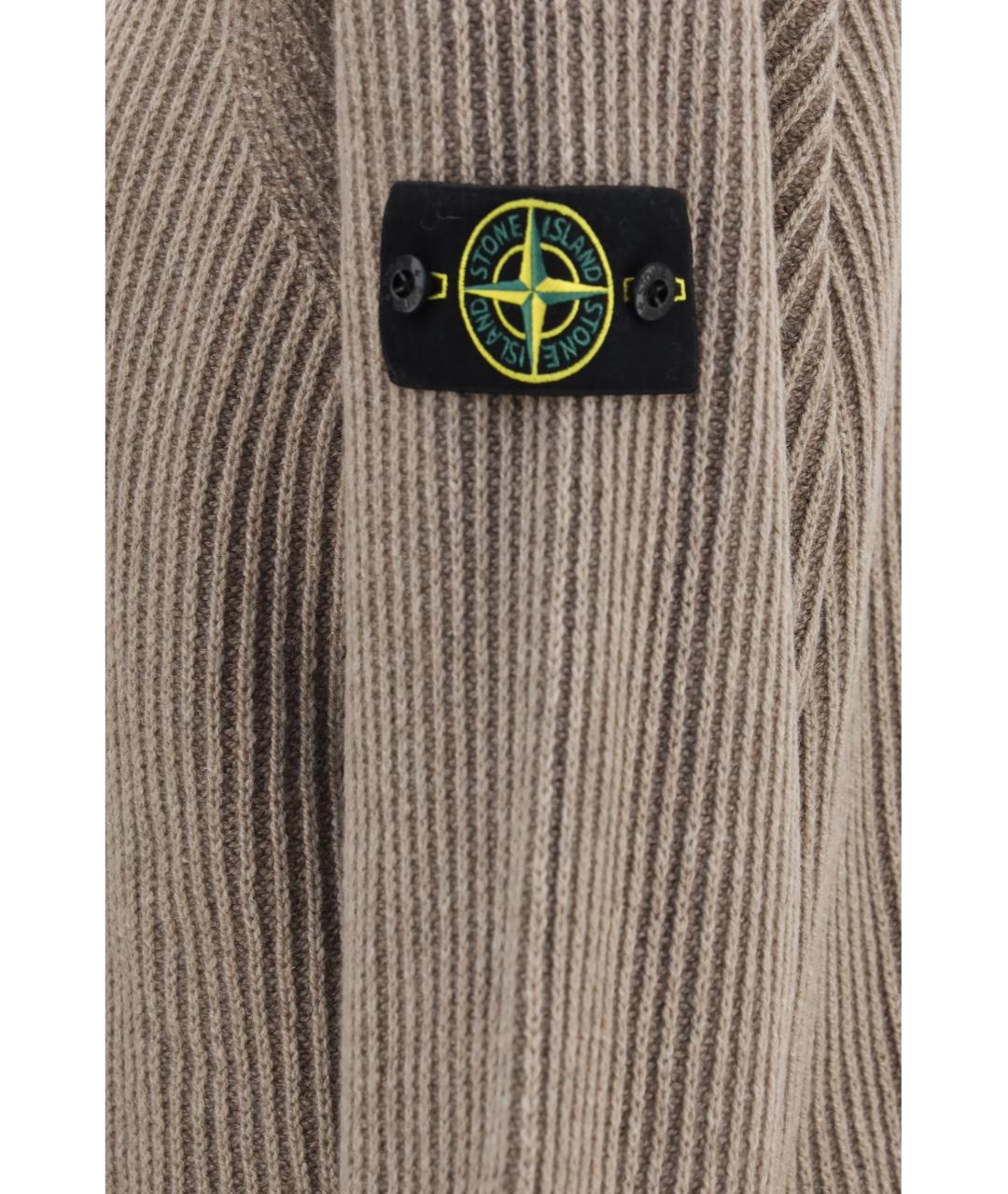 STONE ISLAND Бежевый кашемировый кардиган, фото 3