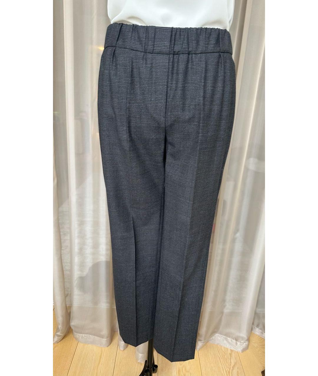 BRUNELLO CUCINELLI Антрацитовый шерстяной костюм с брюками, фото 2