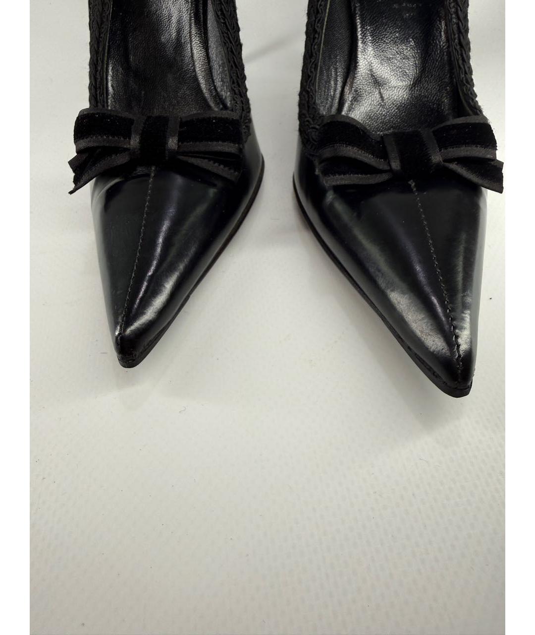 PRADA Черные кожаные туфли, фото 4