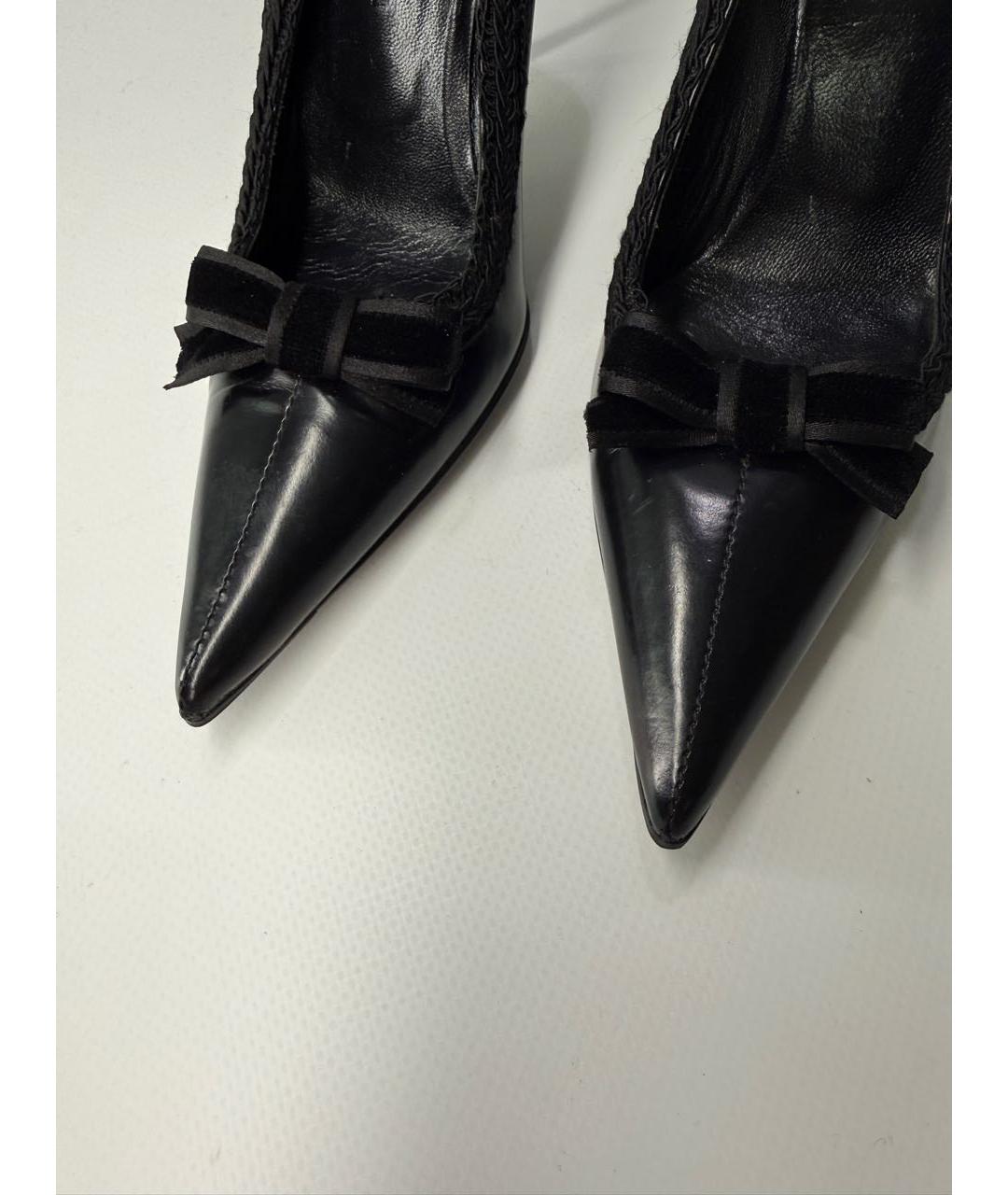 PRADA Черные кожаные туфли, фото 5