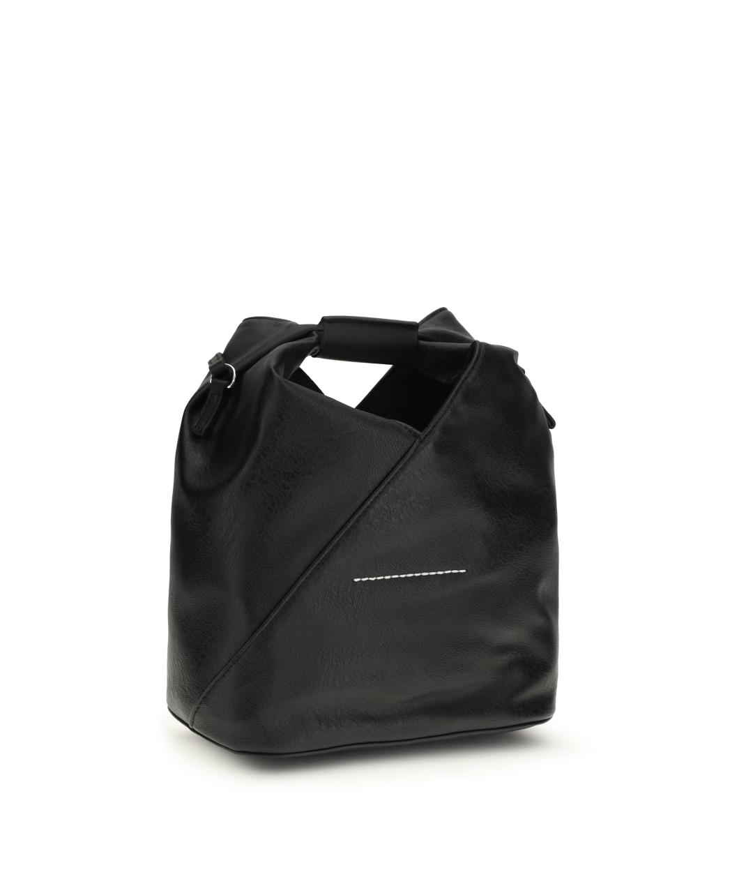 MM6 MAISON MARGIELA Черная сумка тоут из искусственной кожи, фото 3