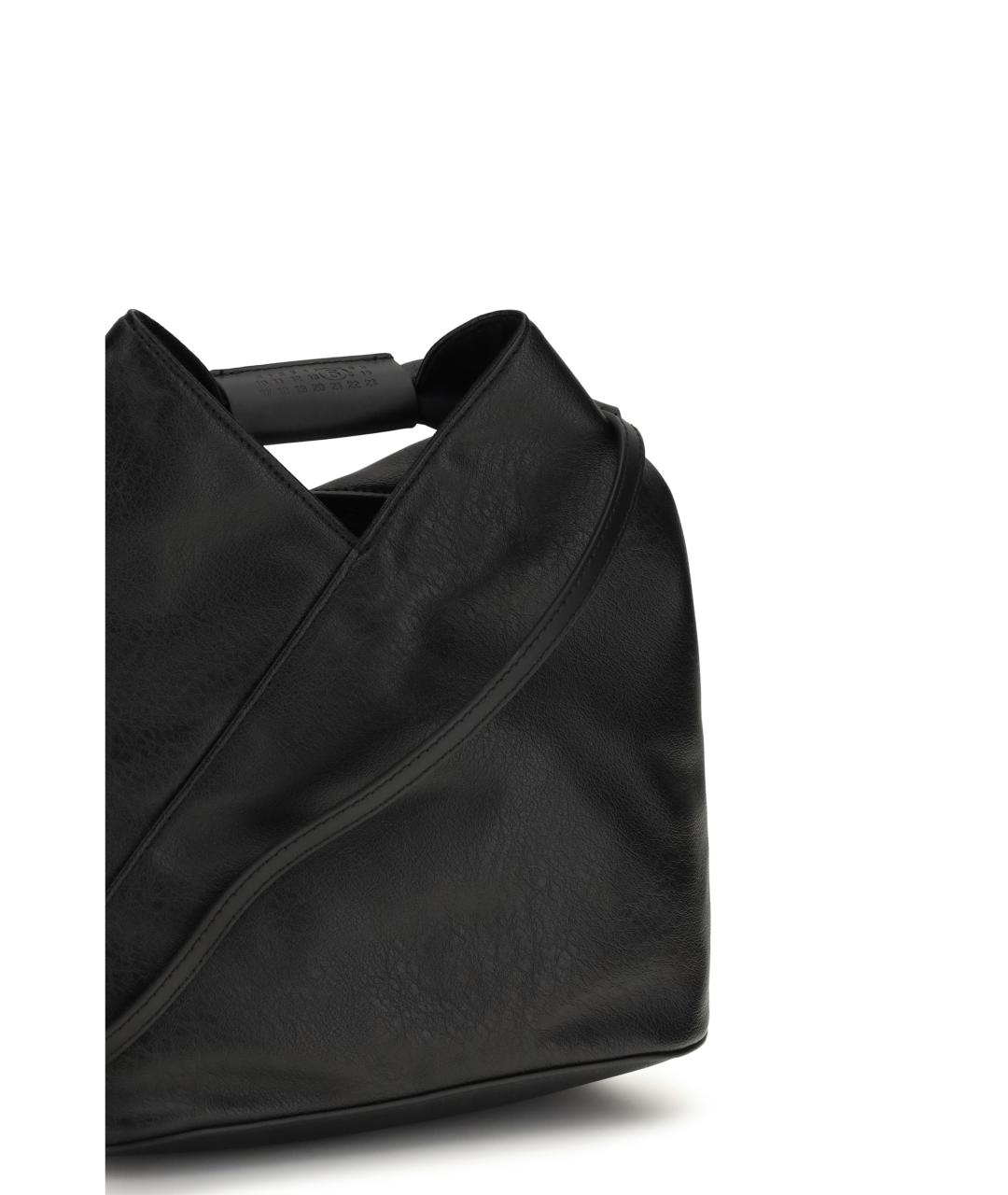 MM6 MAISON MARGIELA Черная сумка тоут из искусственной кожи, фото 4