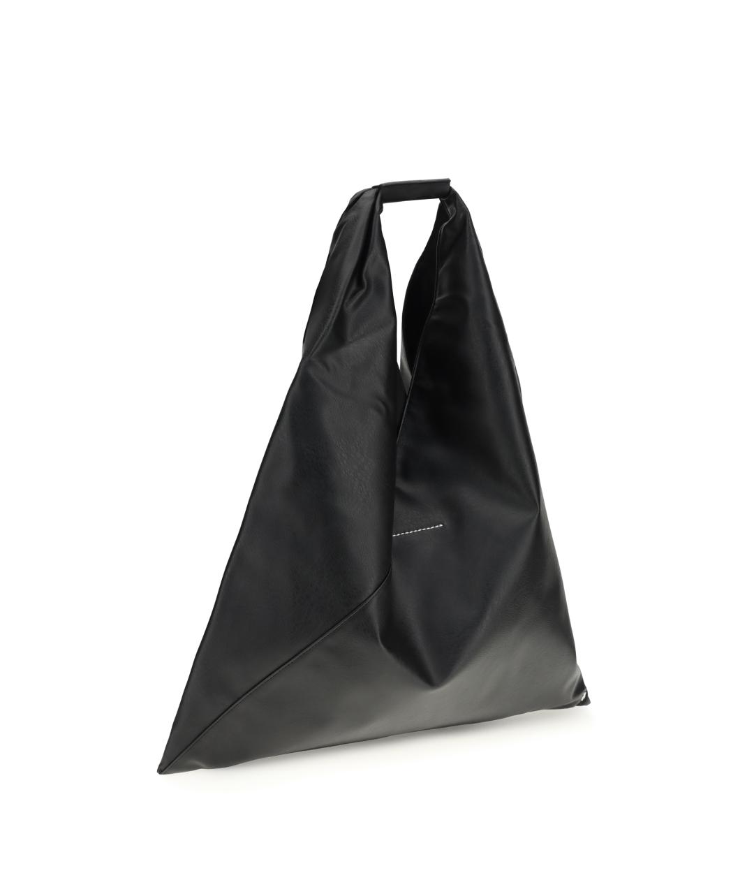 MM6 MAISON MARGIELA Черная сумка тоут из искусственной кожи, фото 3