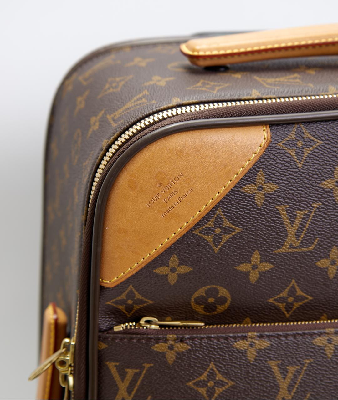 LOUIS VUITTON Коричневый чемодан из канвы, фото 2