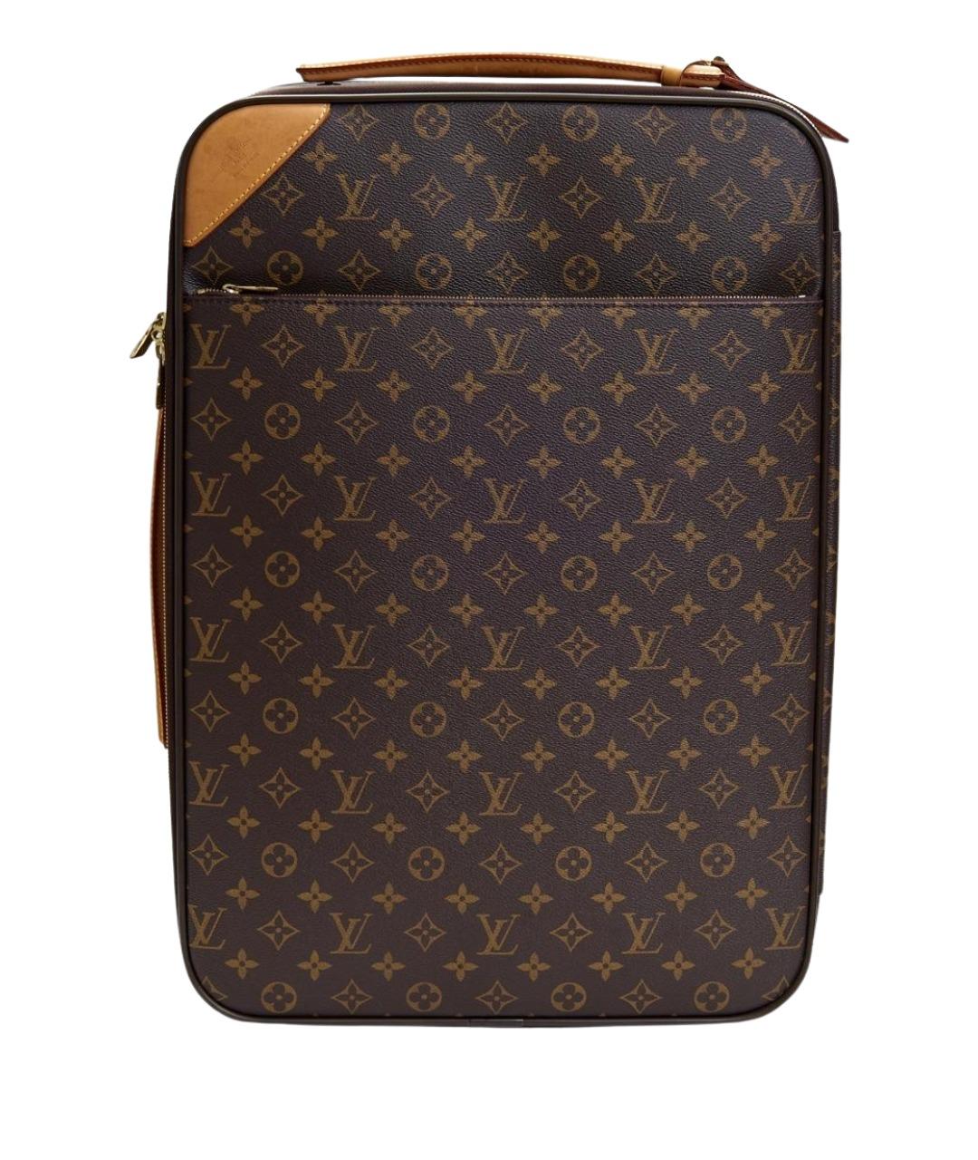 LOUIS VUITTON Коричневый чемодан из канвы, фото 1