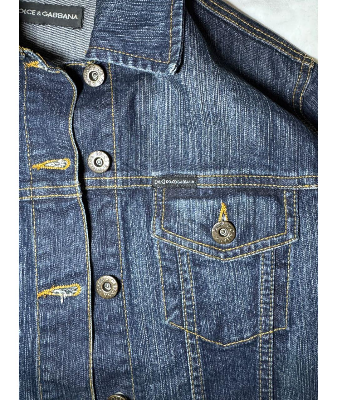 DOLCE&GABBANA Синяя деним куртка, фото 4