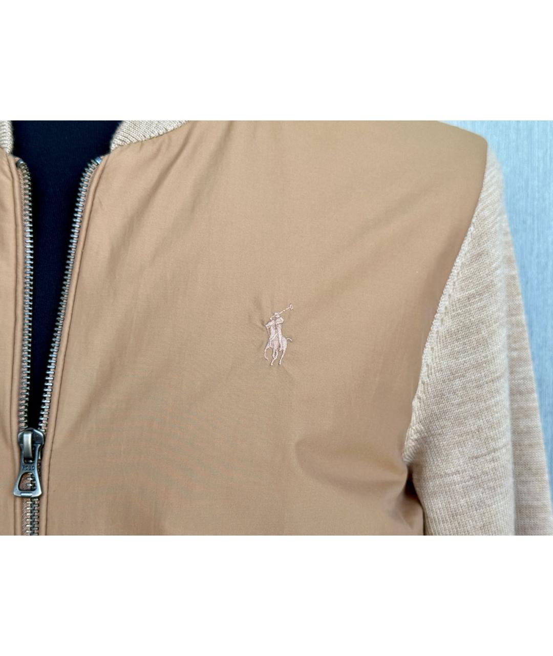 POLO RALPH LAUREN Коричневый шерстяной кардиган, фото 4