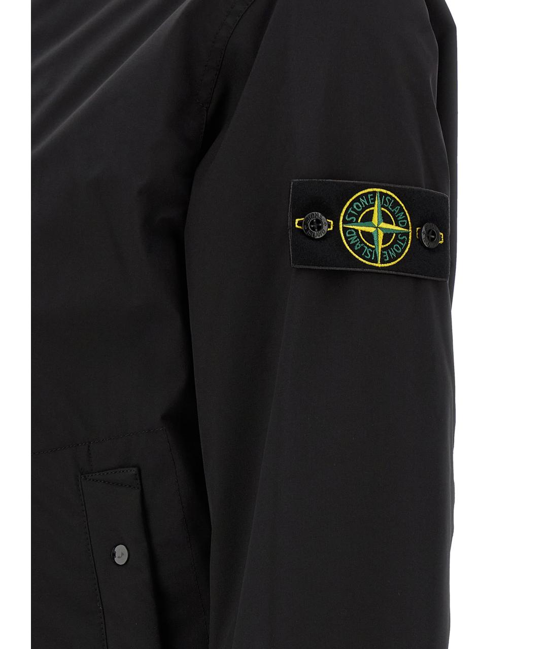 STONE ISLAND Черная полиэстеровая куртка, фото 5