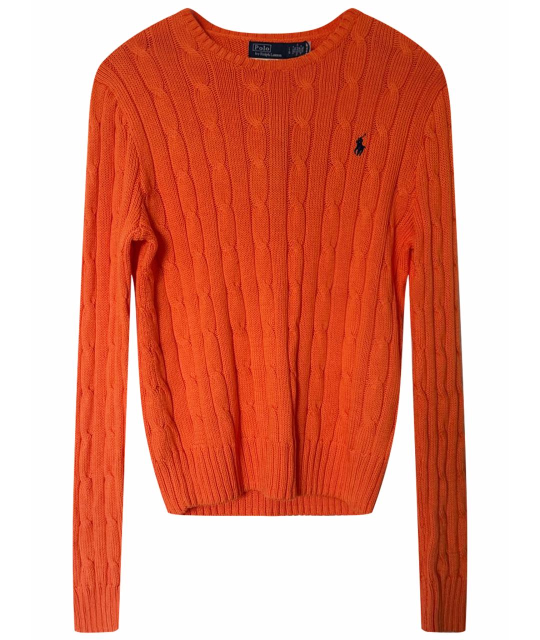 POLO RALPH LAUREN Оранжевый хлопковый джемпер / свитер, фото 1
