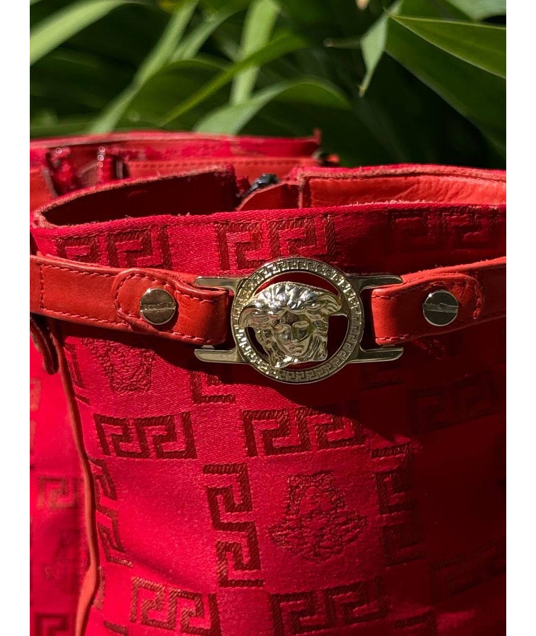 VERSACE Красные кожаные ботильоны, фото 3