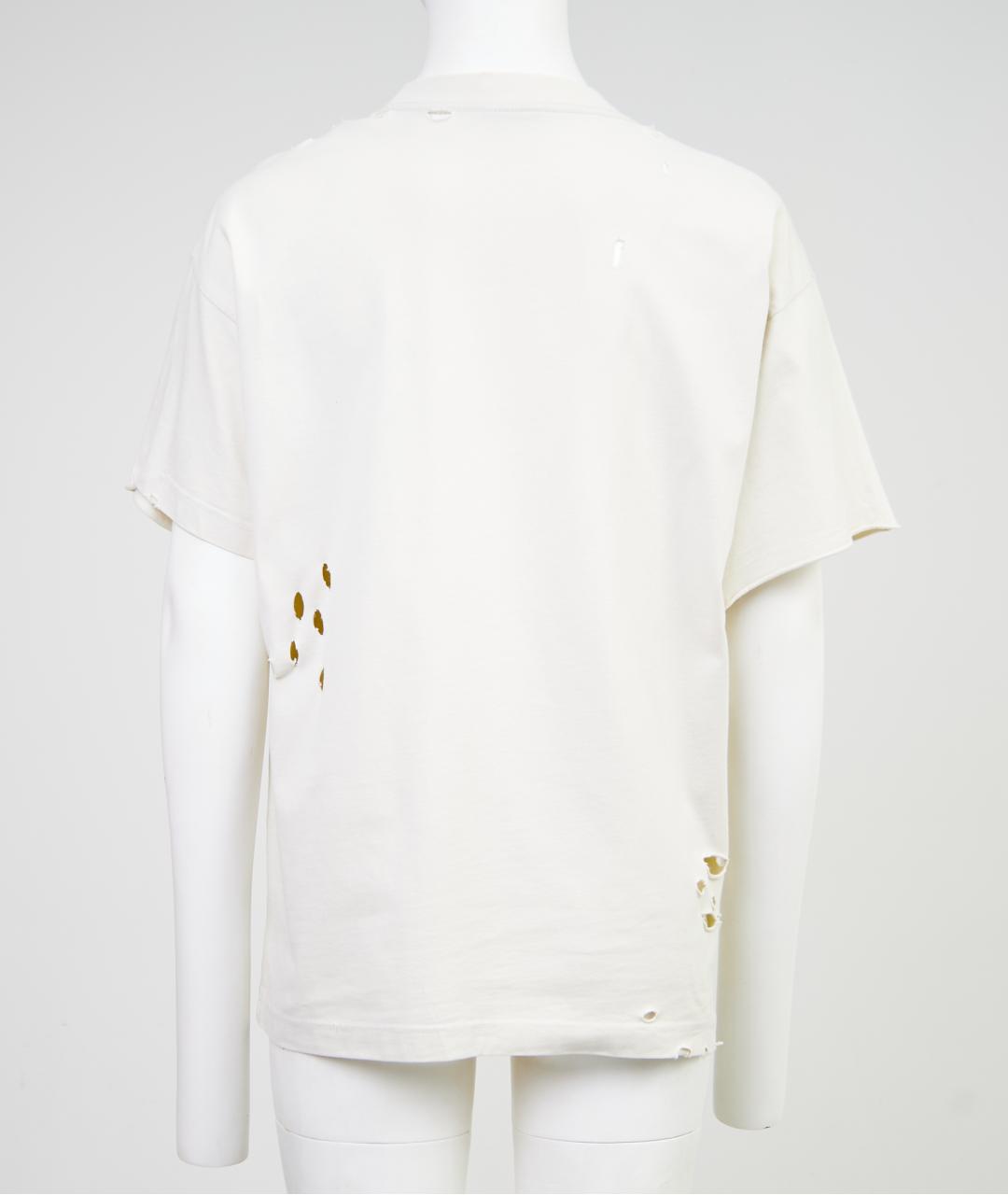 BALENCIAGA Бежевая хлопковая футболка, фото 2