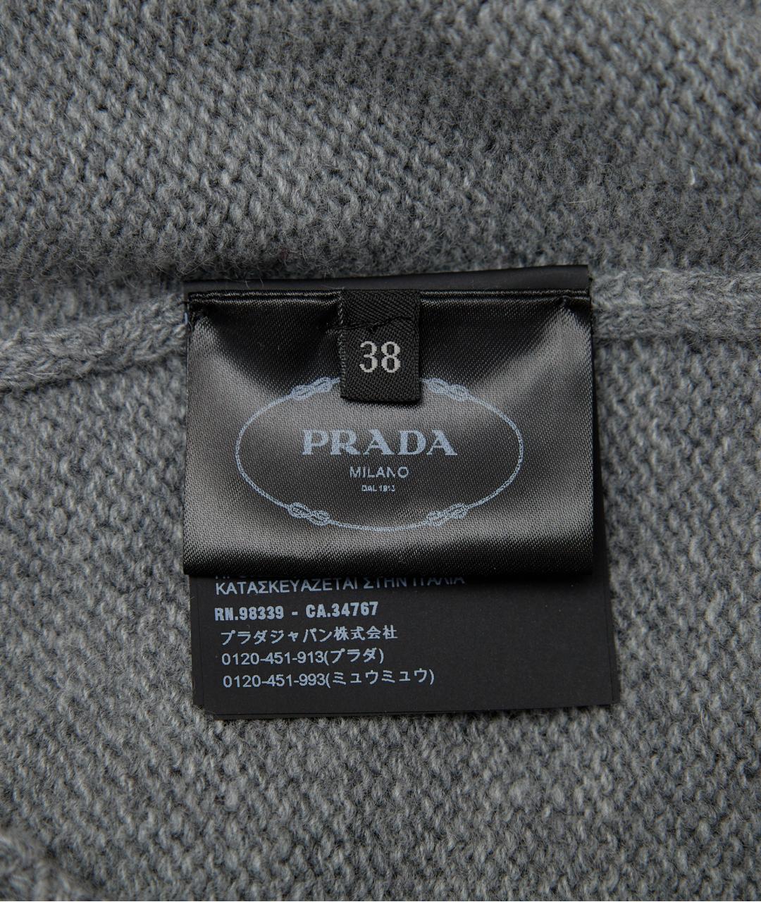 PRADA Серый шерстяной джемпер / свитер, фото 4