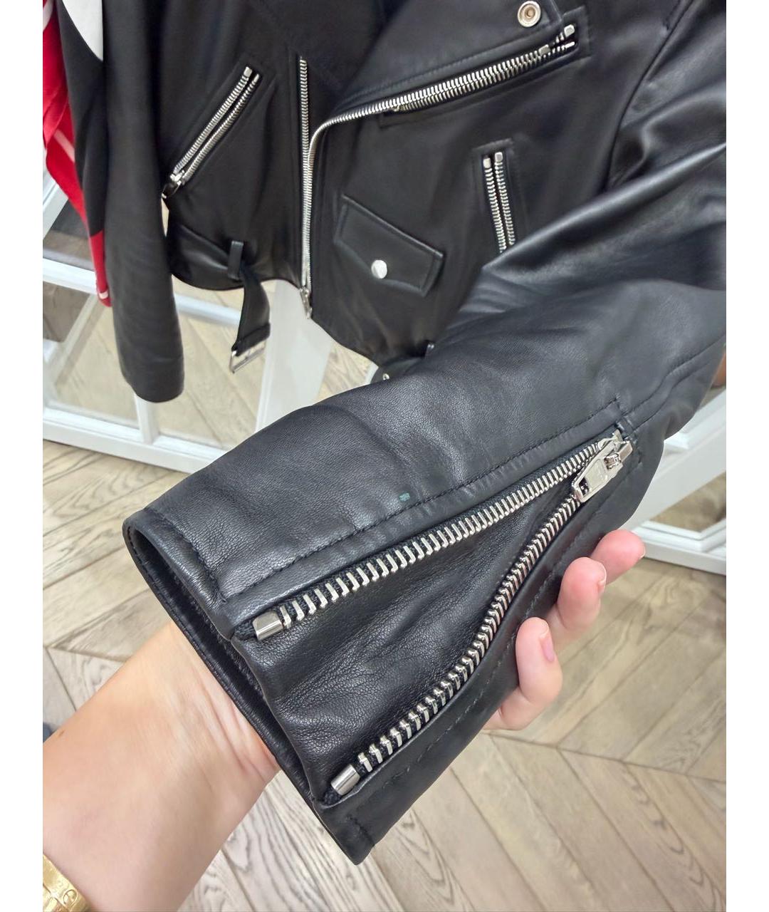 BALENCIAGA Черная кожаная куртка, фото 6