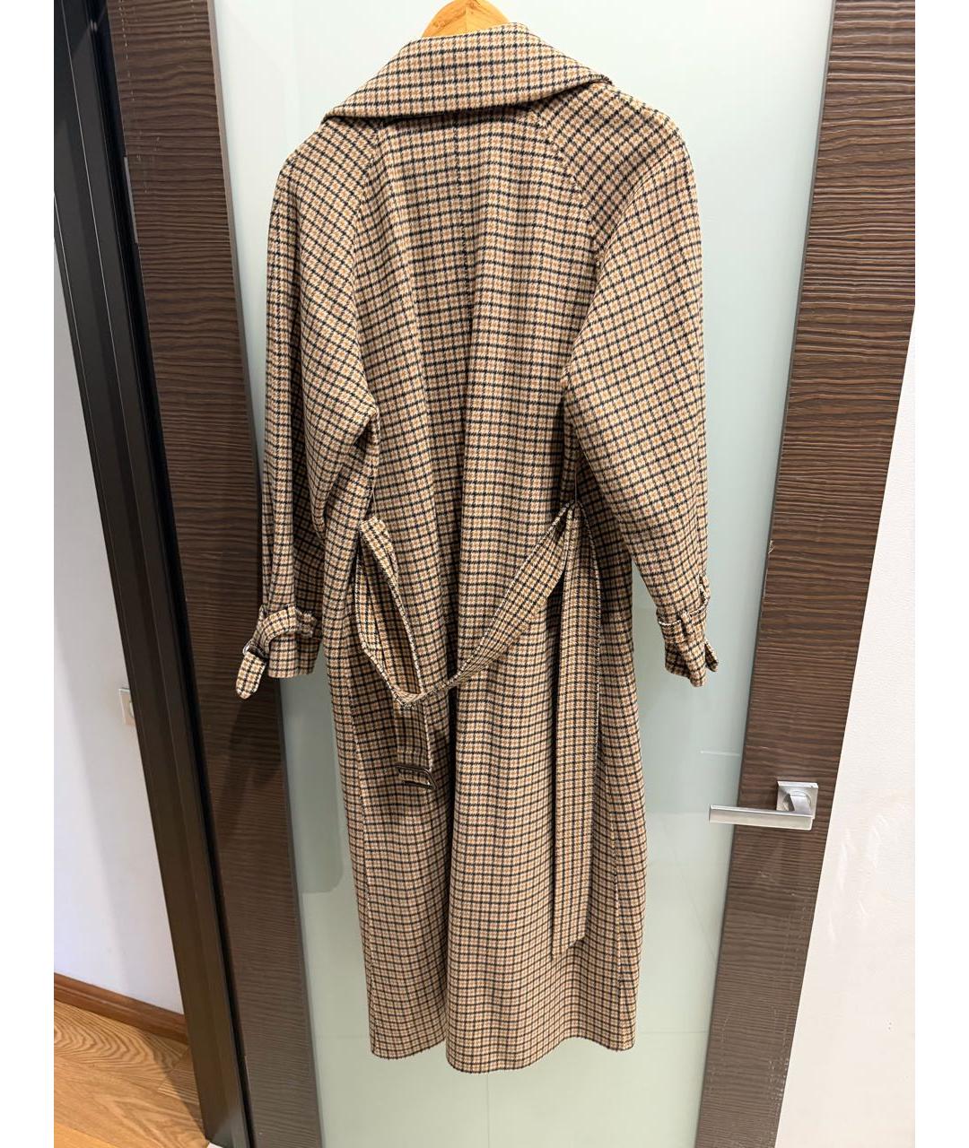 WEEKEND MAX MARA Коричневое шерстяное пальто, фото 2