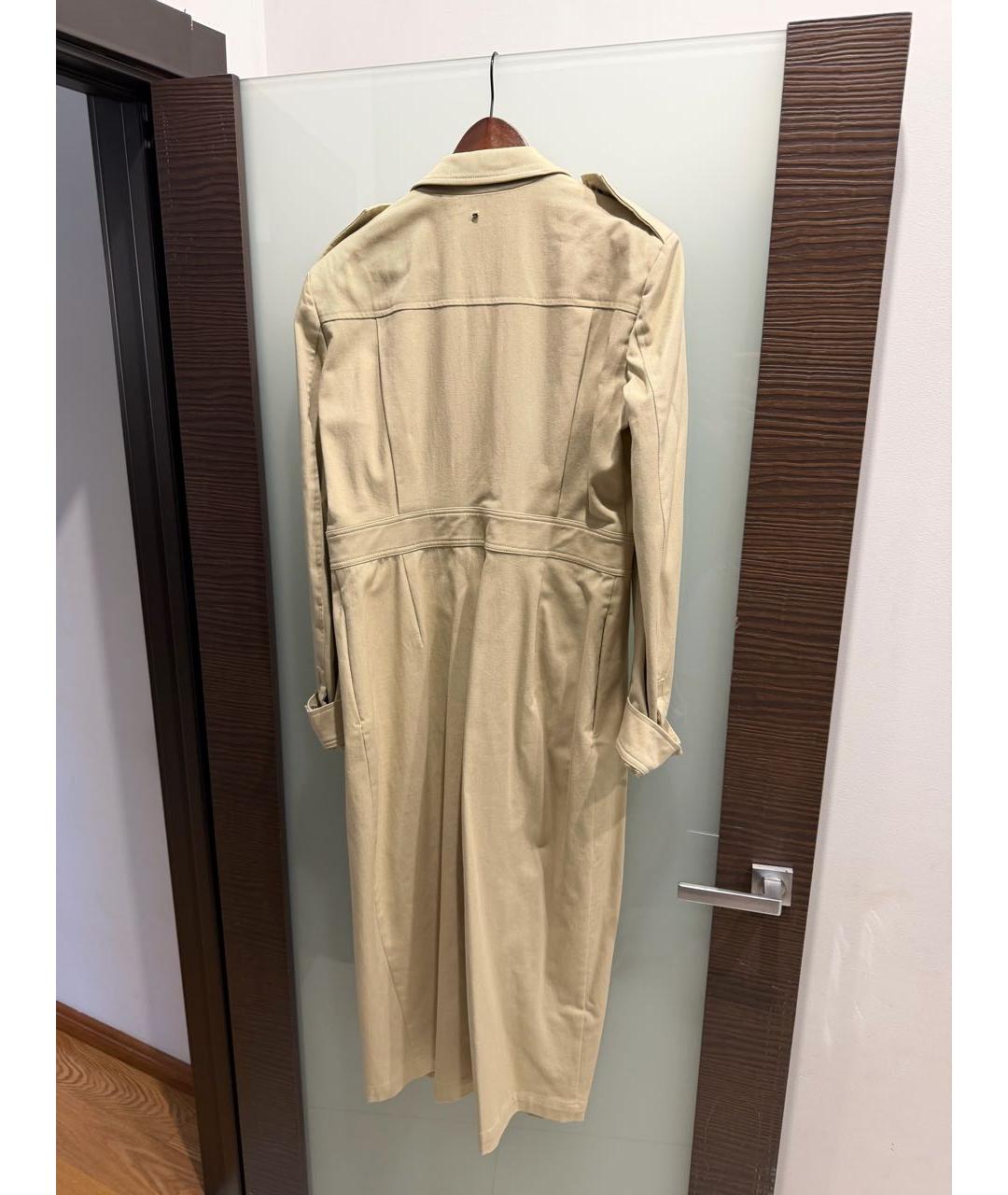 SPORTMAX Бежевое хлопковое повседневное платье, фото 2