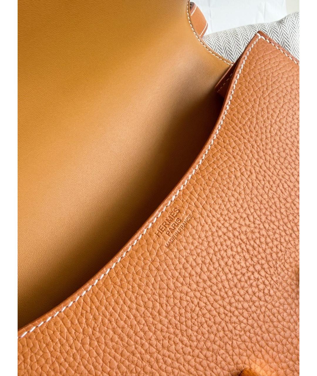 HERMES Коричневая кожаная сумка через плечо, фото 3