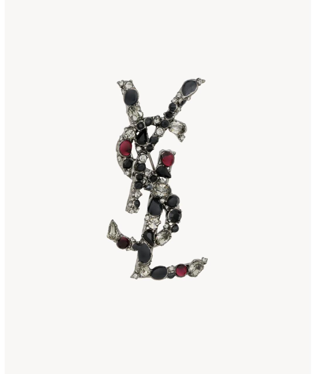 SAINT LAURENT Серебряная металлическая булавка / брошь, фото 2