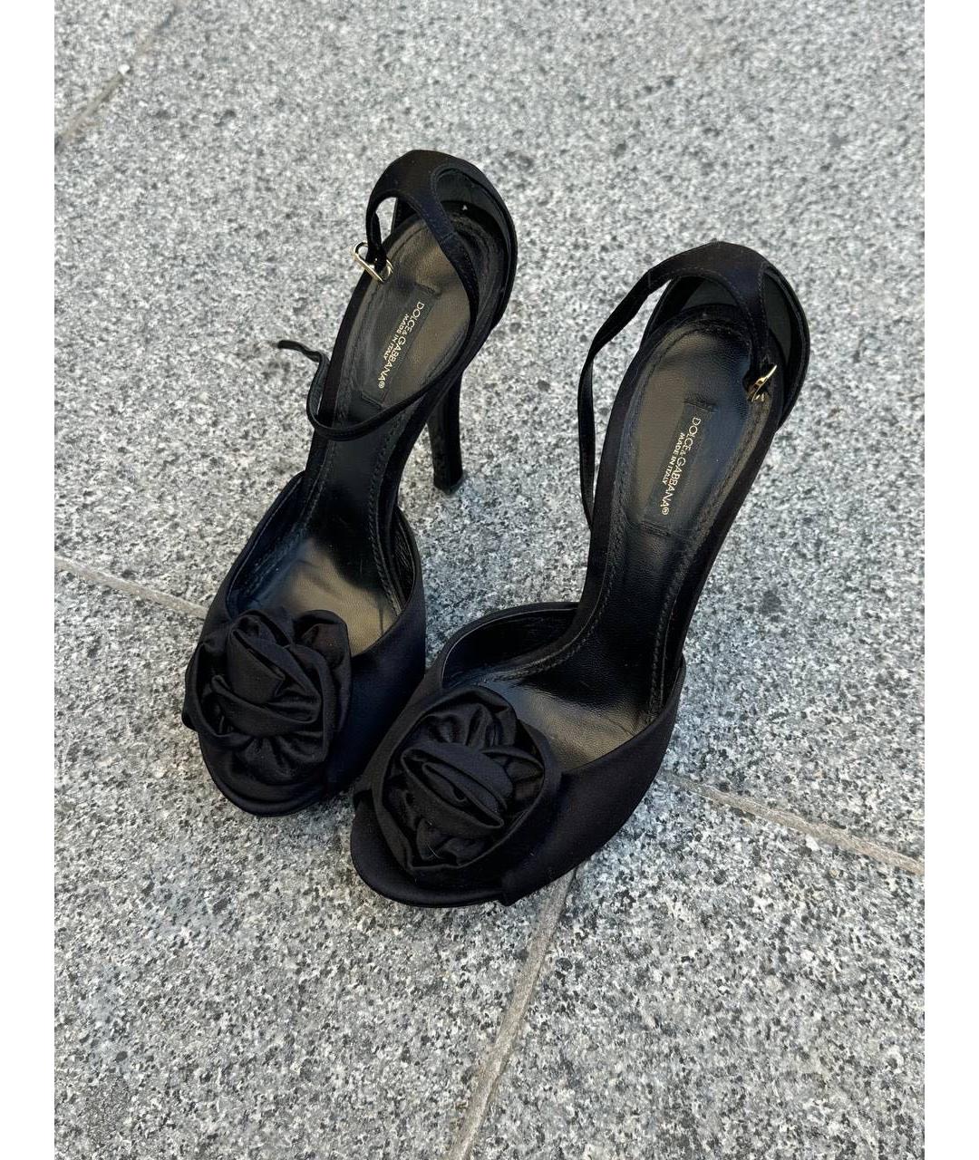 DOLCE&GABBANA Черные босоножки, фото 3