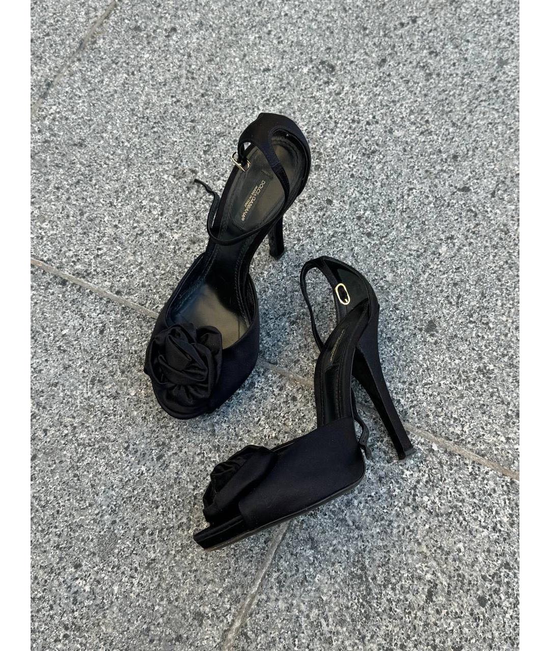 DOLCE&GABBANA Черные босоножки, фото 7