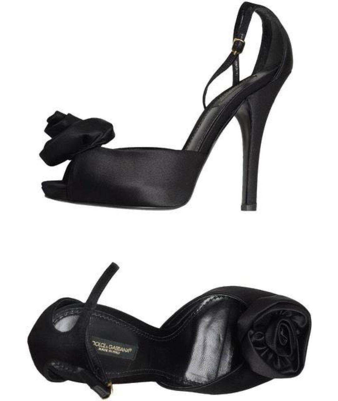 DOLCE&GABBANA Черные босоножки, фото 9
