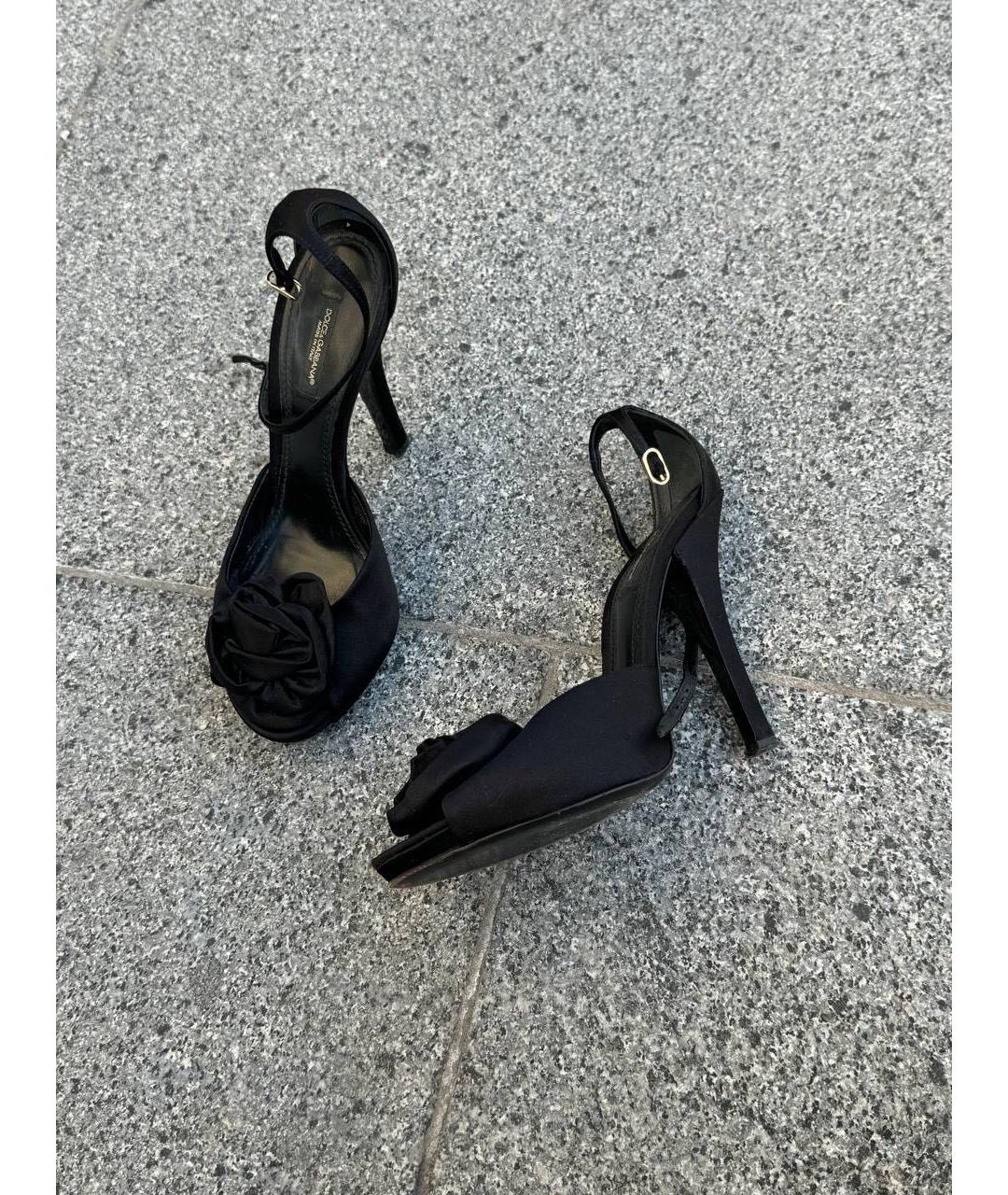 DOLCE&GABBANA Черные босоножки, фото 6