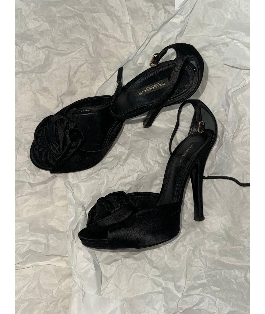 DOLCE&GABBANA Черные босоножки, фото 2