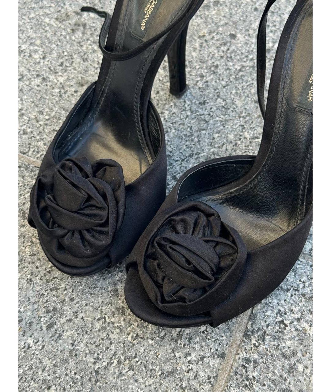 DOLCE&GABBANA Черные босоножки, фото 8