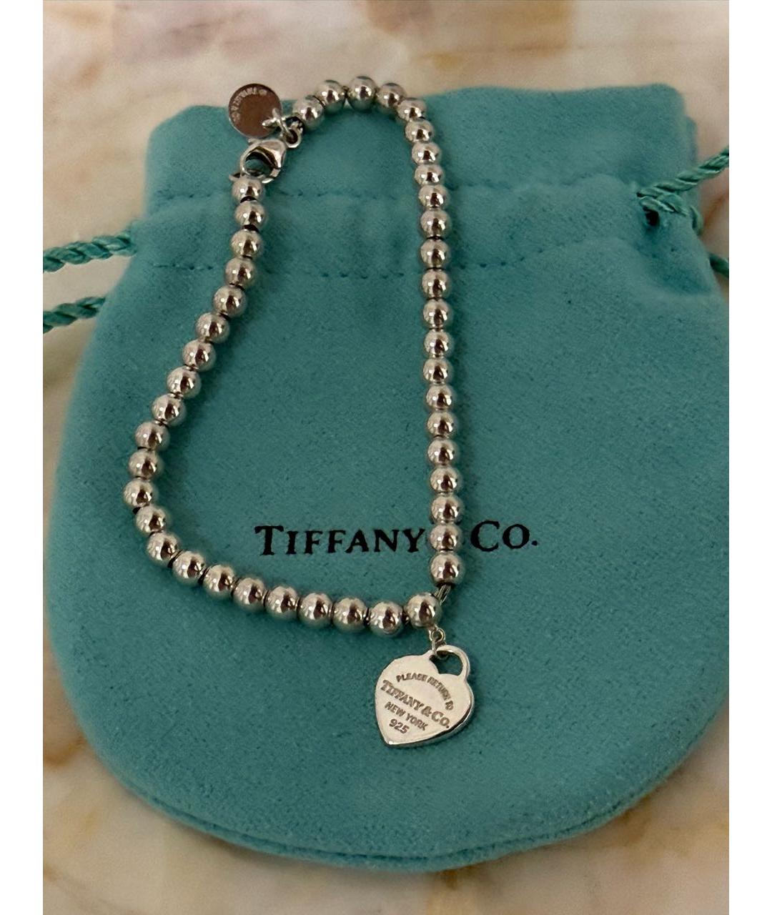 TIFFANY&CO Белый серебряный браслет, фото 3