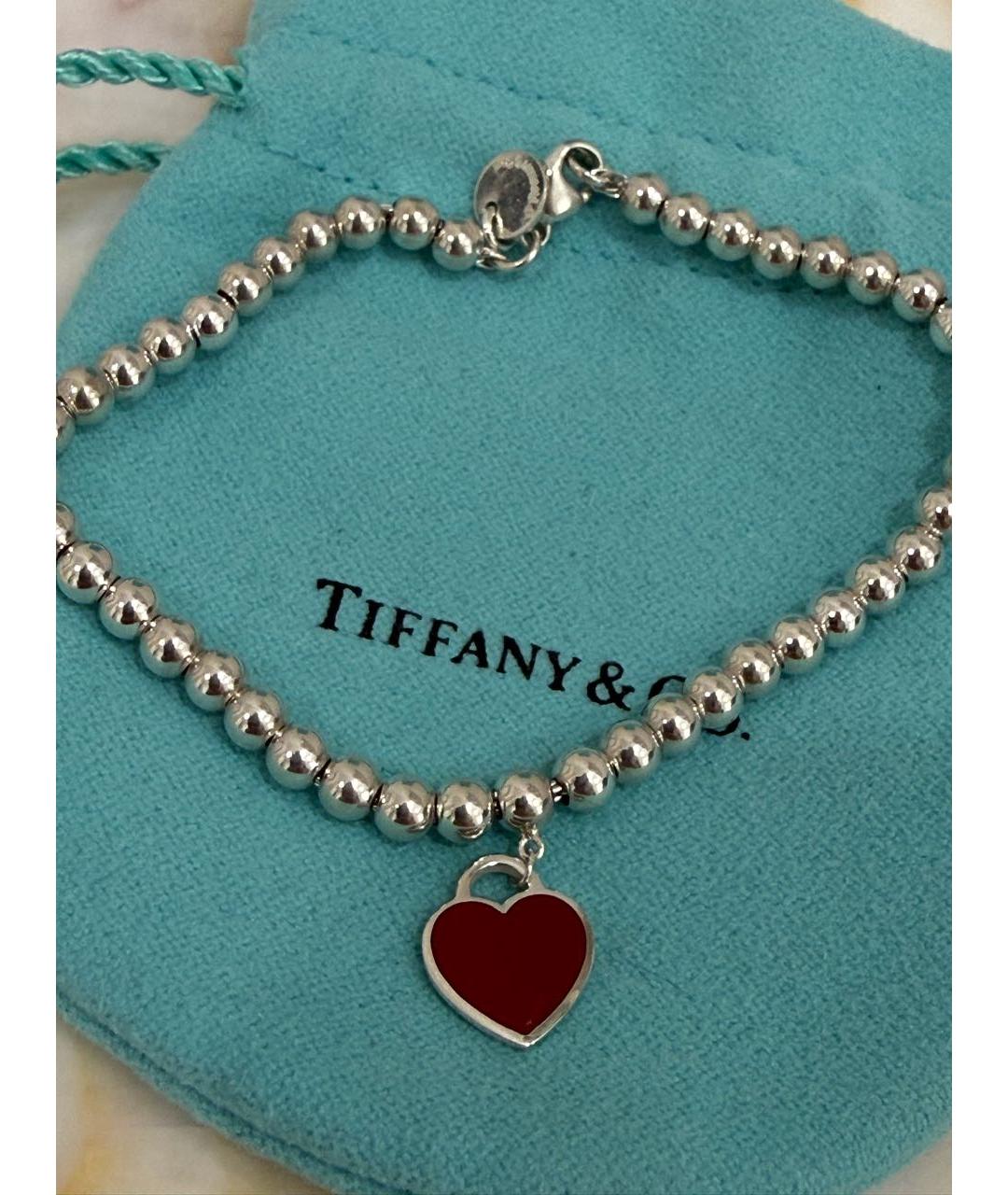 TIFFANY&CO Белый серебряный браслет, фото 2