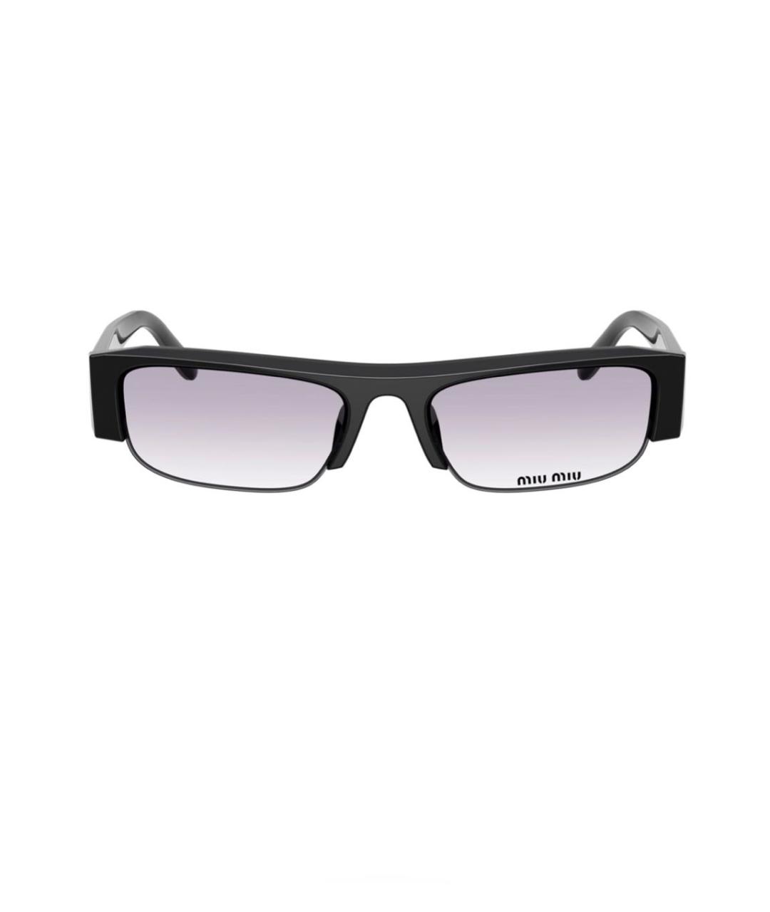 MIU MIU Черные пластиковые солнцезащитные очки, фото 2