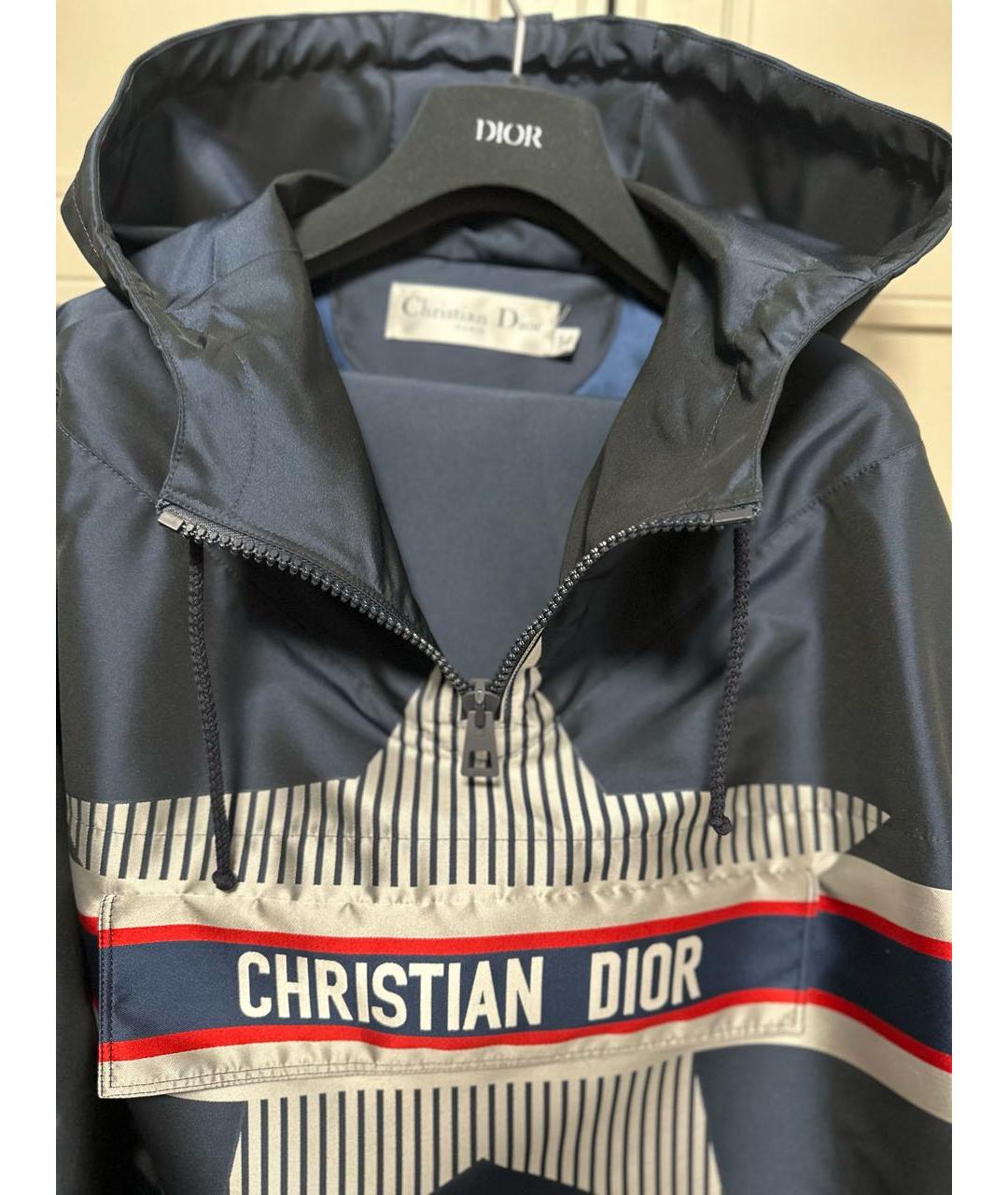 CHRISTIAN DIOR Темно-синяя полиэстеровая куртка, фото 3