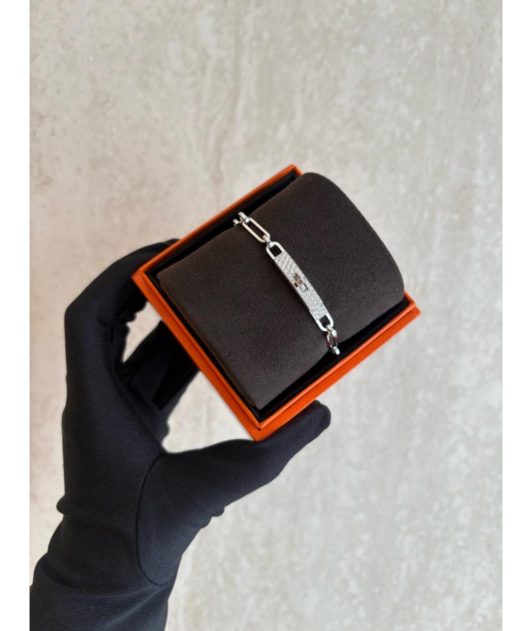HERMES Серебряный браслет из белого золота, фото 5