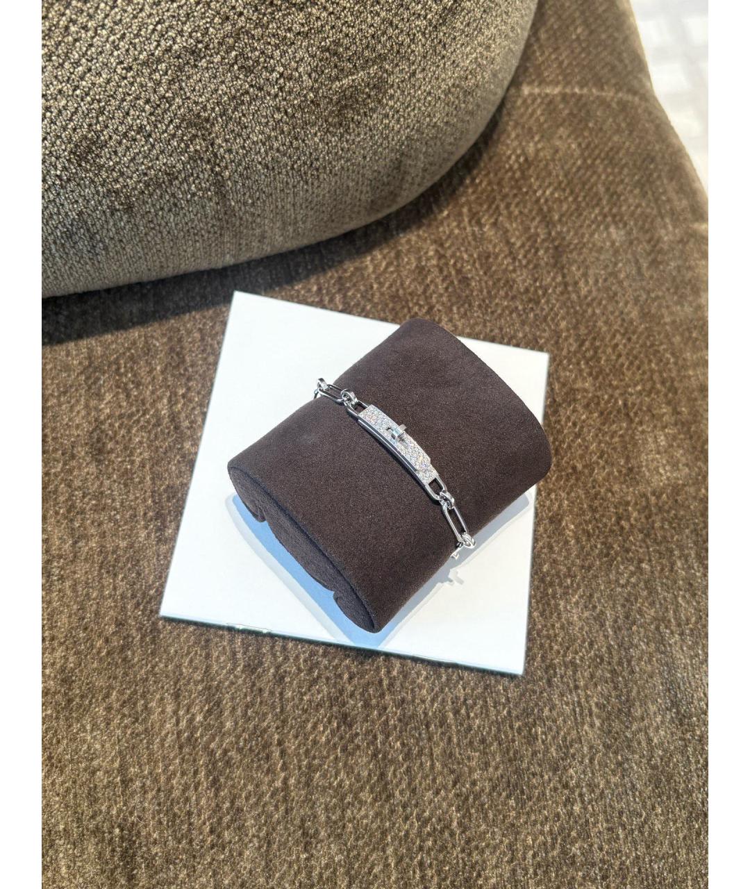 HERMES Серебряный браслет из белого золота, фото 2