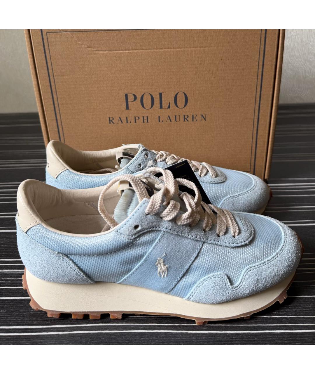 POLO RALPH LAUREN Голубые текстильные кроссовки, фото 5