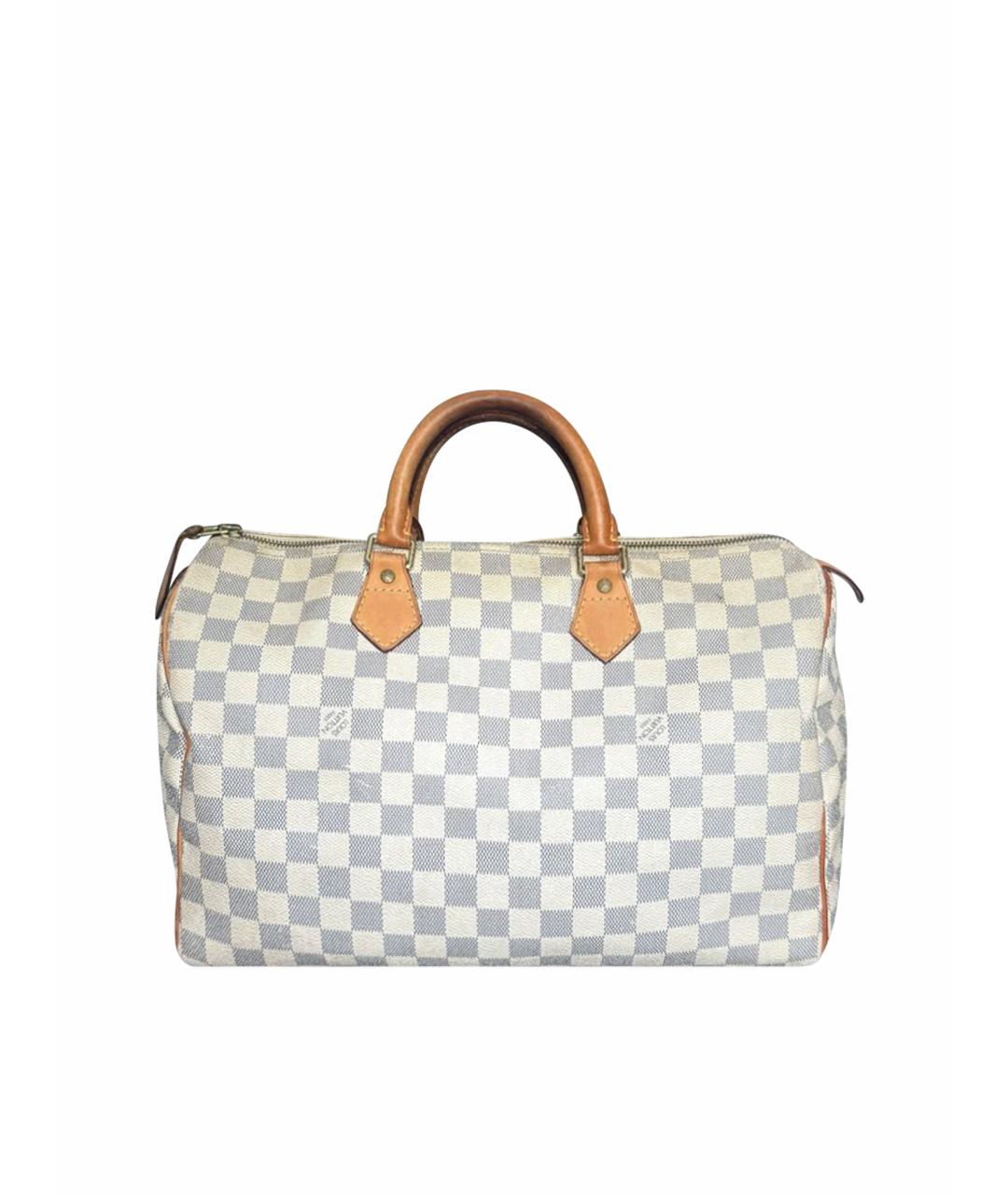 LOUIS VUITTON Белая кожаная сумка с короткими ручками, фото 1