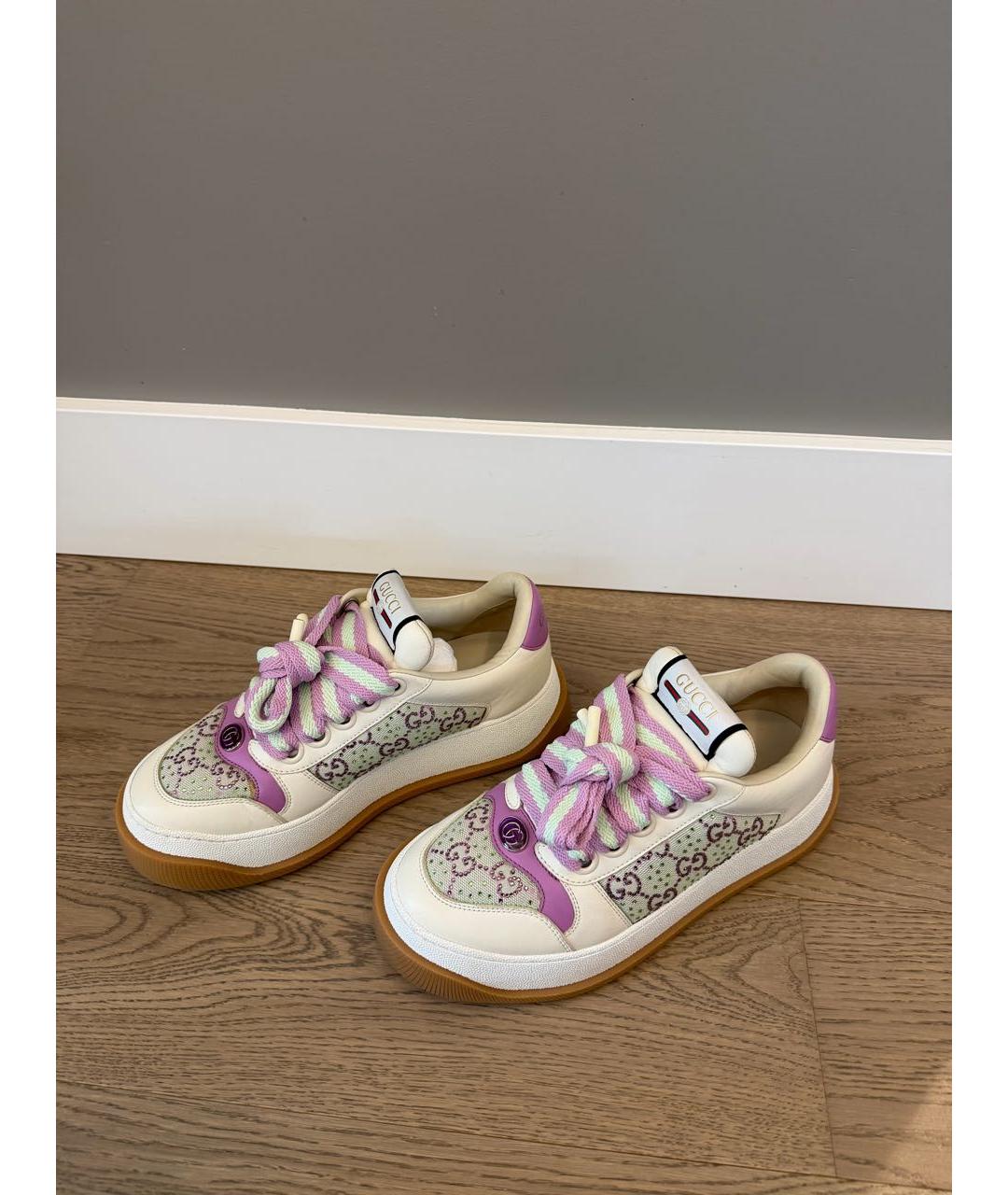 GUCCI Мульти кожаные кеды, фото 4