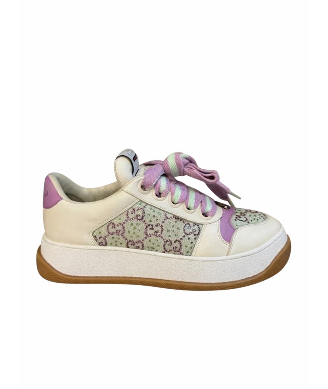 GUCCI Мульти кожаные кеды, фото 1