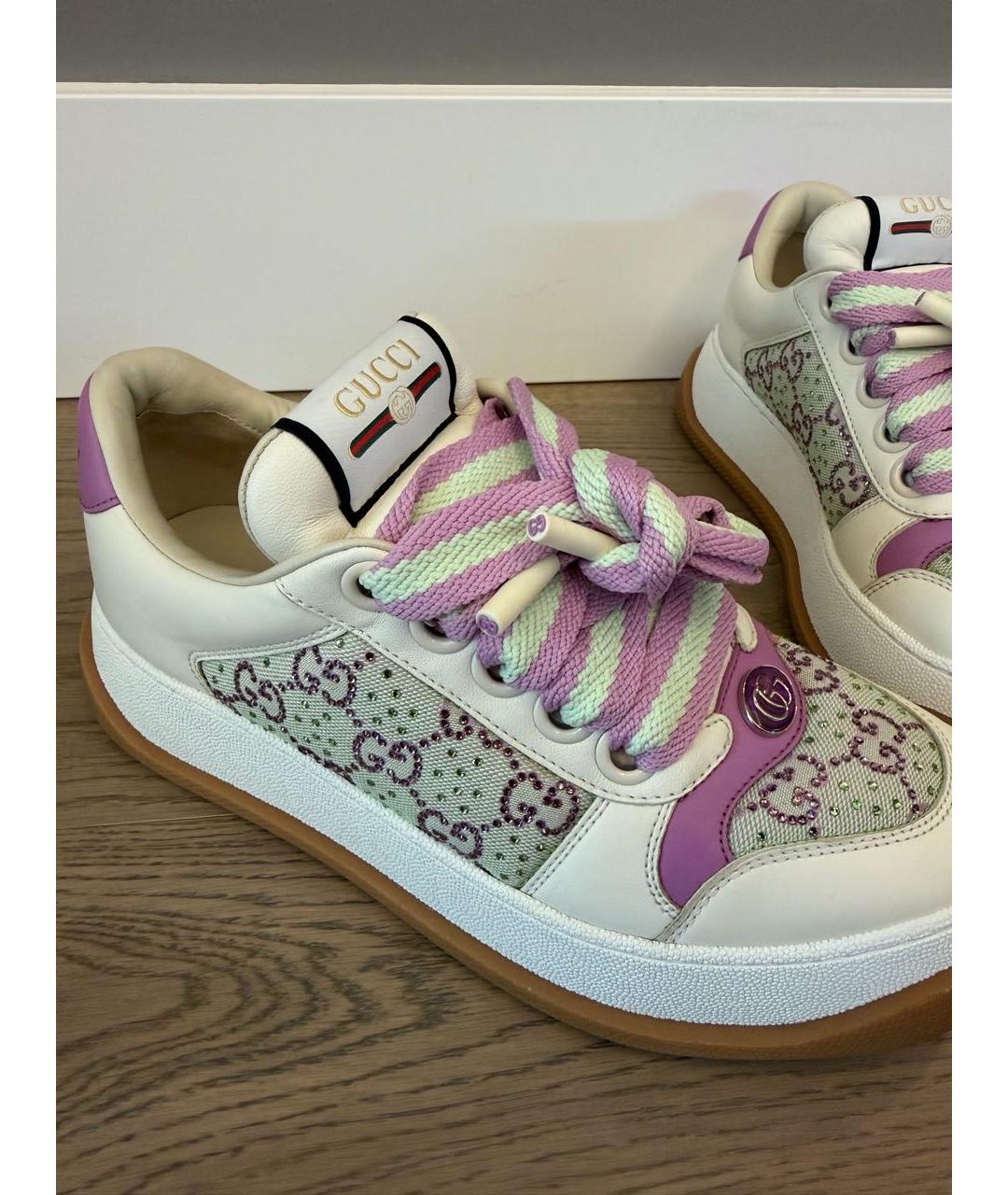 GUCCI Мульти кожаные кеды, фото 7