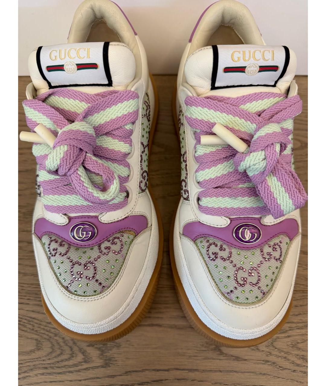 GUCCI Мульти кожаные кеды, фото 3