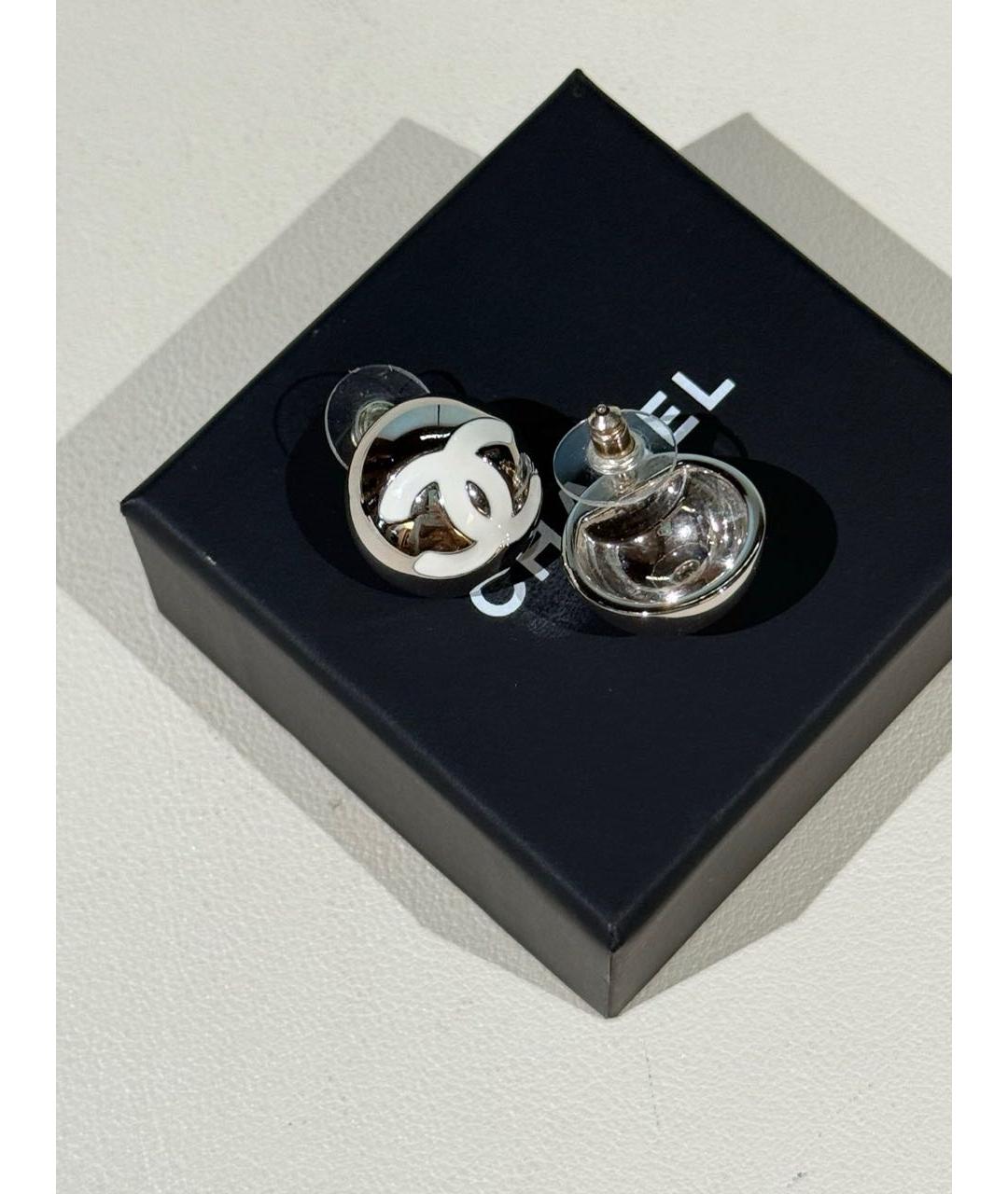 CHANEL Серебряные серьги, фото 3