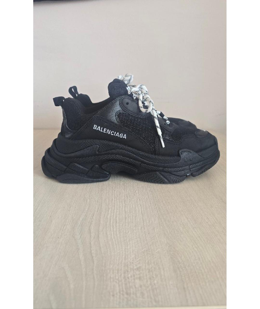 BALENCIAGA Черные низкие кроссовки / кеды, фото 8