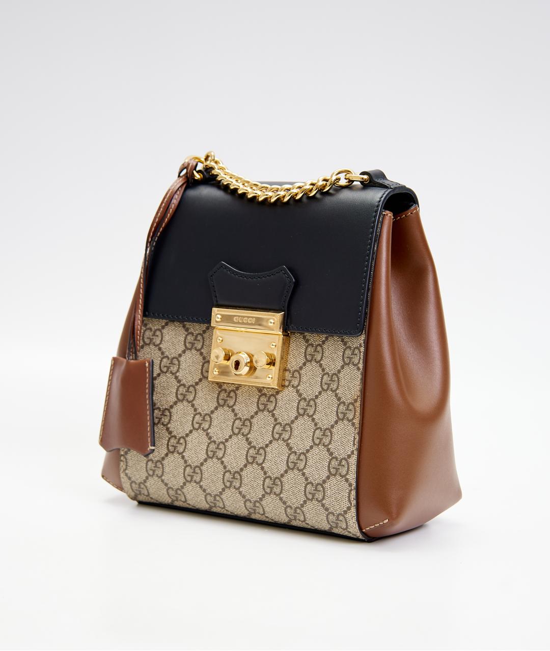 GUCCI Коричневая кожаная сумка через плечо, фото 2