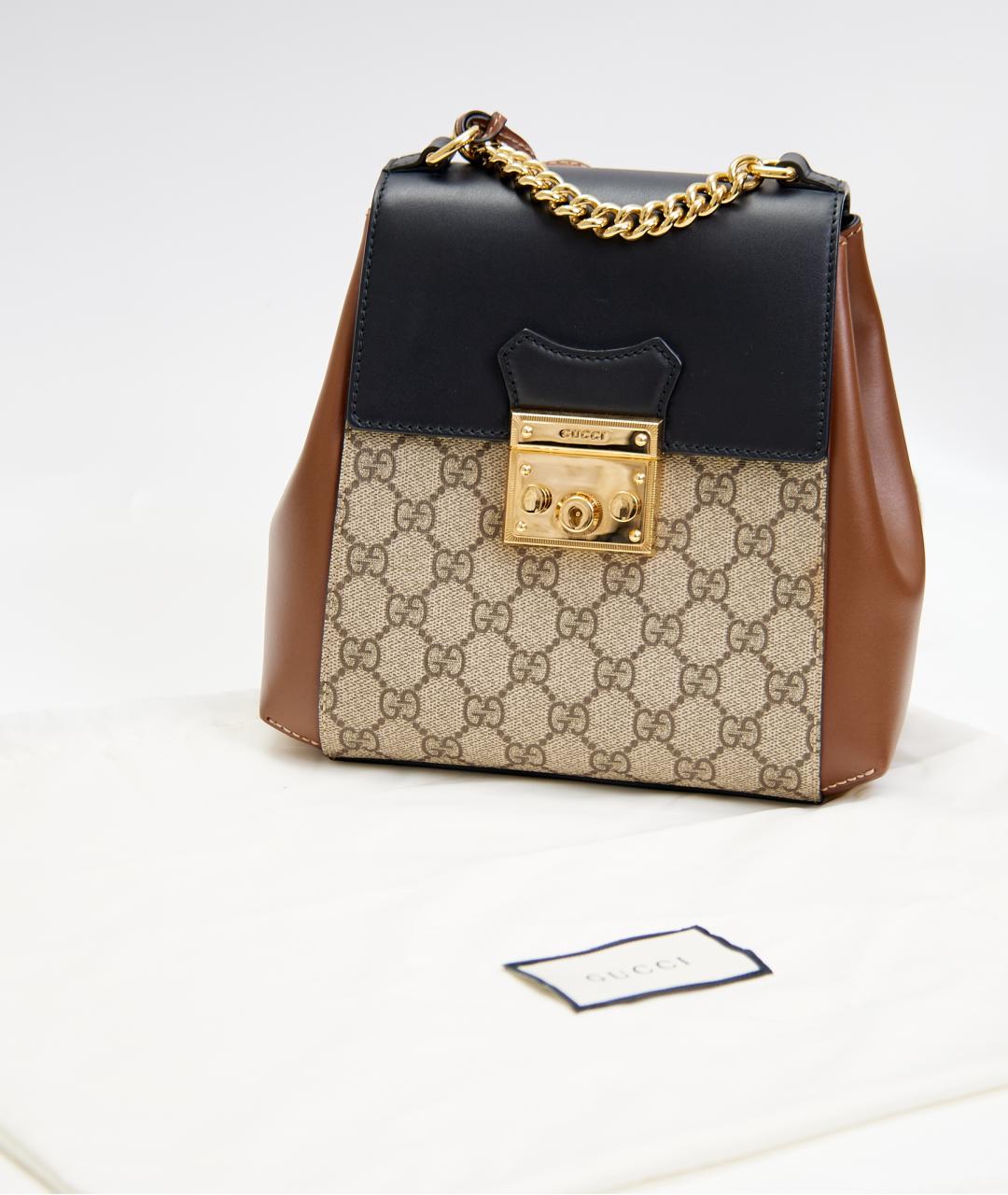 GUCCI Коричневая кожаная сумка через плечо, фото 5